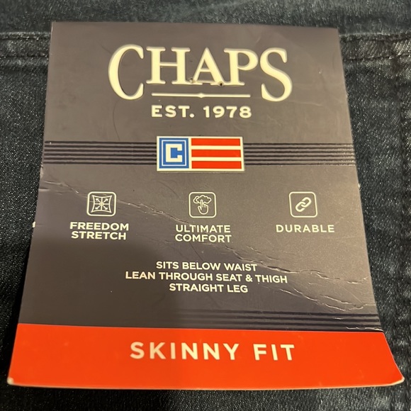 Brand New Chaps Skinny Fit Freedom Stretch Ultimate Comfort Stone Washed Jeans! - Picture 8 of 8